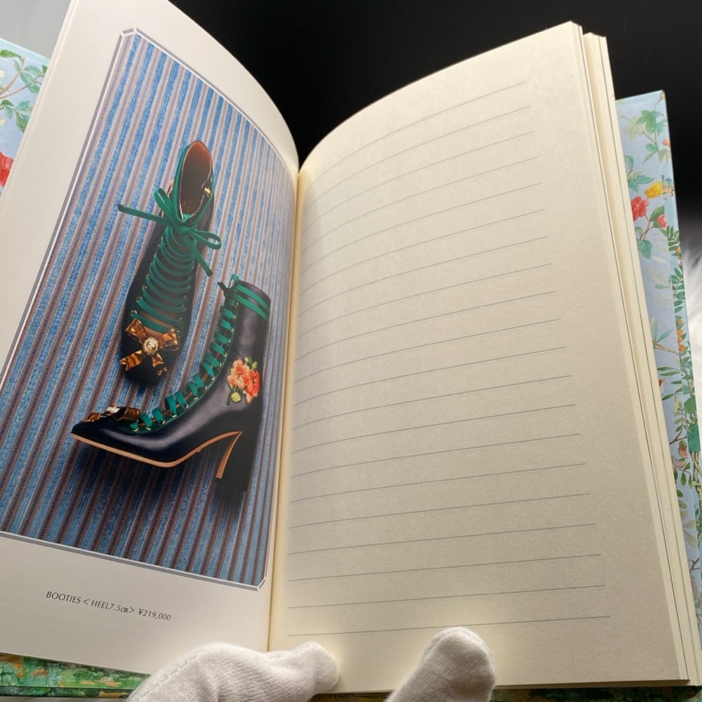 GUCCI NOTEBOOK Birds Dragonflies Floral LINED PAGES 7.5” x 5.25” x 1/2” NEW! - Picture 7 of 13